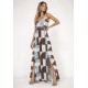 Vestido Longo Jambo Malha Aberturas Estampa Santa Rosa do Tocantins