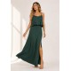 Vestido Longo Amana Malha Aberturas Verde