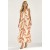 Vestido Longo Acará Malha Estampa Selvagem Laranja