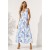 Vestido Longo Acará Malha Estampa Selvagem Blue