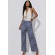 Calça Pantalona Granja Malha Estampa Murici