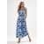 Vestido Longo Acará Malha Estampa Caminhos de Azul