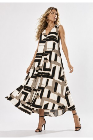 Vestido Longo Acará Malha Estampa Igaci