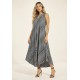 Vestido Longo Acará Malha Estampa Murici