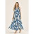 Vestido Longo Acará Malha Estampa Geométrico Blue