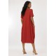 Vestido Amora Malha Midi Plus Terracota