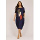 Vestido Amora Malha Midi Plus Azul