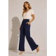 Calça Pantalona Inhambuxintã Malha Azul Marinho