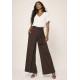 Calça Transpasse Nadi Pantalona Marrom