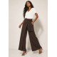 Calça Transpasse Nadi Pantalona Marrom