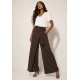 Calça Transpasse Nadi Pantalona Marrom