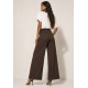 Calça Transpasse Nadi Pantalona Marrom