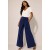 Calça Transpasse Nadi Pantalona Azul Marinho