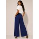Calça Transpasse Nadi Pantalona Azul Marinho