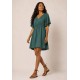 Vestido Curto Viscose Rodado Verde