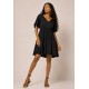 Vestido Curto Viscose Rodado Preto