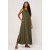 Vestido Longo Linho com Viscose com Bolso Verde