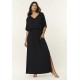 Vestido Longo Morcego Malha Preto