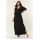 Vestido Longo Morcego Malha Preto