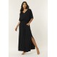 Vestido Longo Morcego Malha Preto