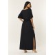 Vestido Longo Morcego Malha Preto
