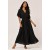 Vestido Midi Viscose Morcego Parati com Elástico Preto