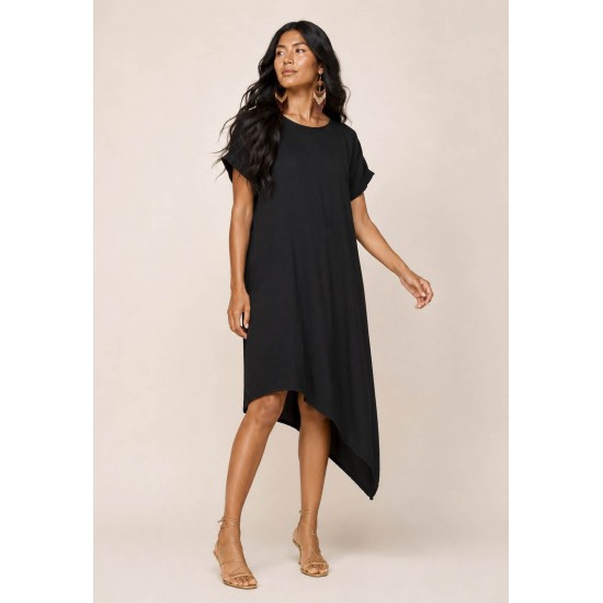 Vestido Midi Plano Preto
