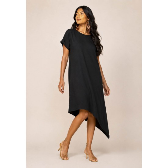 Vestido Midi Plano Preto