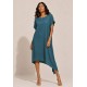 Vestido Midi Plano Verde
