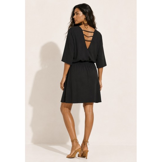 Vestido Curto Kaolin Viscose Preto