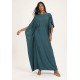Vestido Kaftan Viscose Longo Verde 