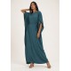 Vestido Kaftan Viscose Longo Verde 