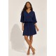 Vestido Curto Kaolin Viscose Azul