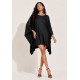 Vestido Kaftan Malha Glória Curto Preto 