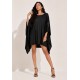 Vestido Kaftan Malha Glória Curto Preto 