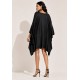 Vestido Kaftan Malha Glória Curto Preto 
