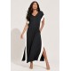 Vestido Bicolor Nheengatu Malha Preto e Branco