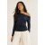 Blusa Assimétrica de Algodão Preto de Mescla