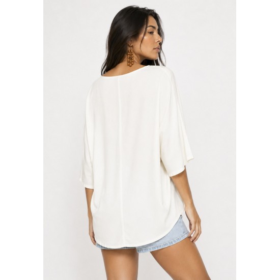 Blusa Morcego Ampla Tangará Off white