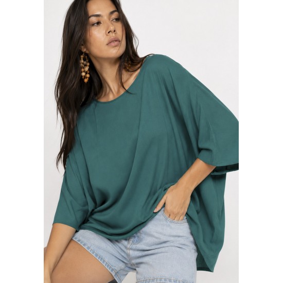 Blusa Morcego Ampla Tangará Verde