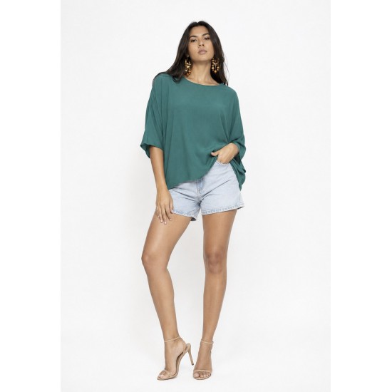 Blusa Morcego Ampla Tangará Verde