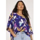Blusa Morcego Ampla Tangará Estampa Pétalas ao Vento