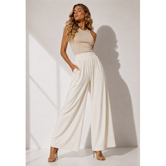 Calça Pantacourt Elastic Embaú Off White