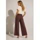 Calça Reta Naná Malha Marrom Chocolate