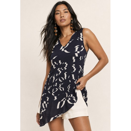 Blusa Regata Malha Fibra De Bambu Estampa Maria