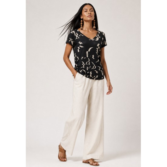 Blusa Fibra de Bambu Amazonia Vital Estampa Geometrica