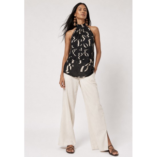 Blusa Trapézio Kaiapó Malha Fibra de Bambu Estampa Maria