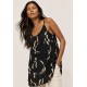 Blusa Regata Caacica Trapézio Fibra de Bambu Estampa Maria