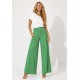 Calça Pantalona Ampla Malha com Bolso Lateral Verde Light