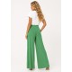 Calça Pantalona Ampla Malha com Bolso Lateral Verde Light